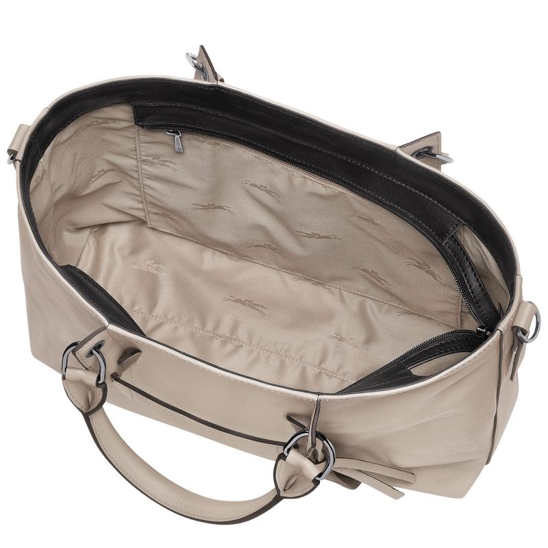 Grey Longchamp 3D L Women's Handbag | 5298-LTDCQ