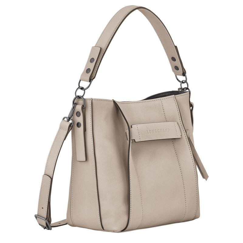 Grey Longchamp 3D S Women's Crossbody Bags | 2864-IAZCJ