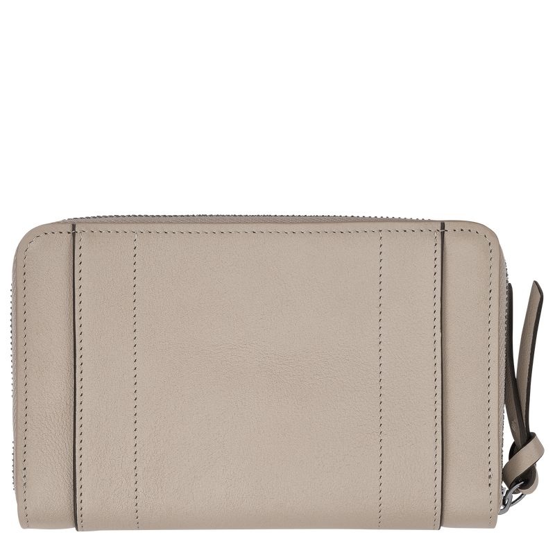 Grey Longchamp 3D Women's Wallet | 0893-YLPVU