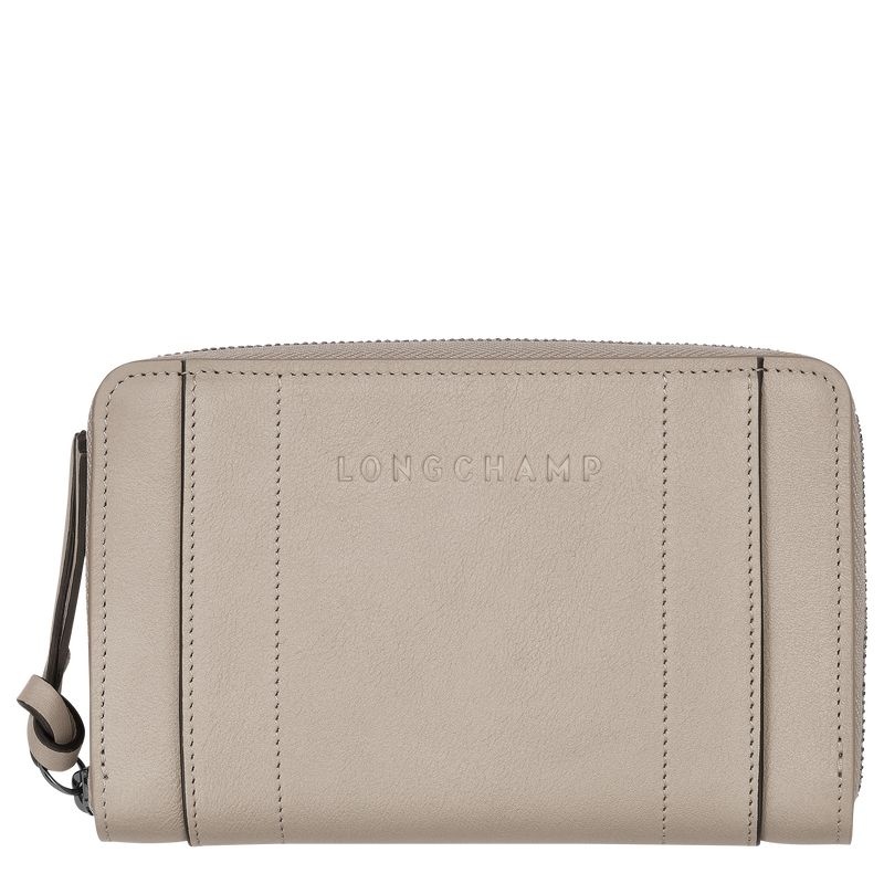 Grey Longchamp 3D Women\'s Wallet | 0893-YLPVU