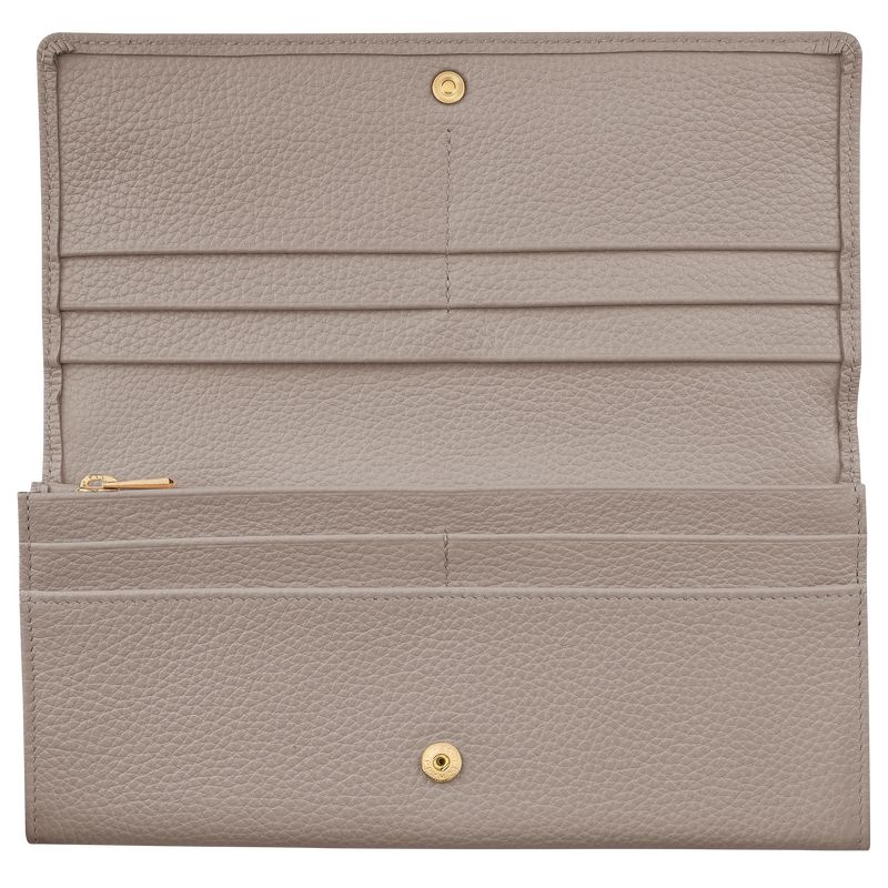 Grey Longchamp Le Foulonné Continental Women's Wallet | 4821-BONJX