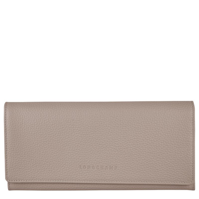 Grey Longchamp Le Foulonné Continental Women\'s Wallet | 4821-BONJX