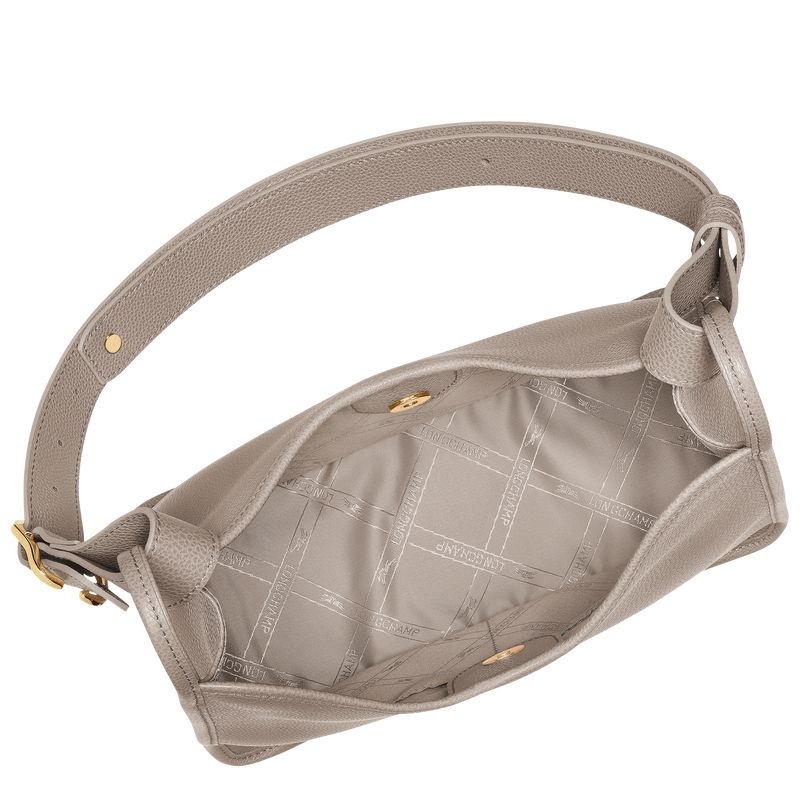 Grey Longchamp Le Foulonné M Women's Hobo Bag | 2036-CWFNA