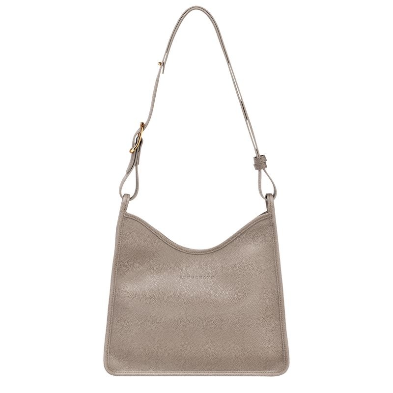 Grey Longchamp Le Foulonné M Women\'s Hobo Bag | 2036-CWFNA