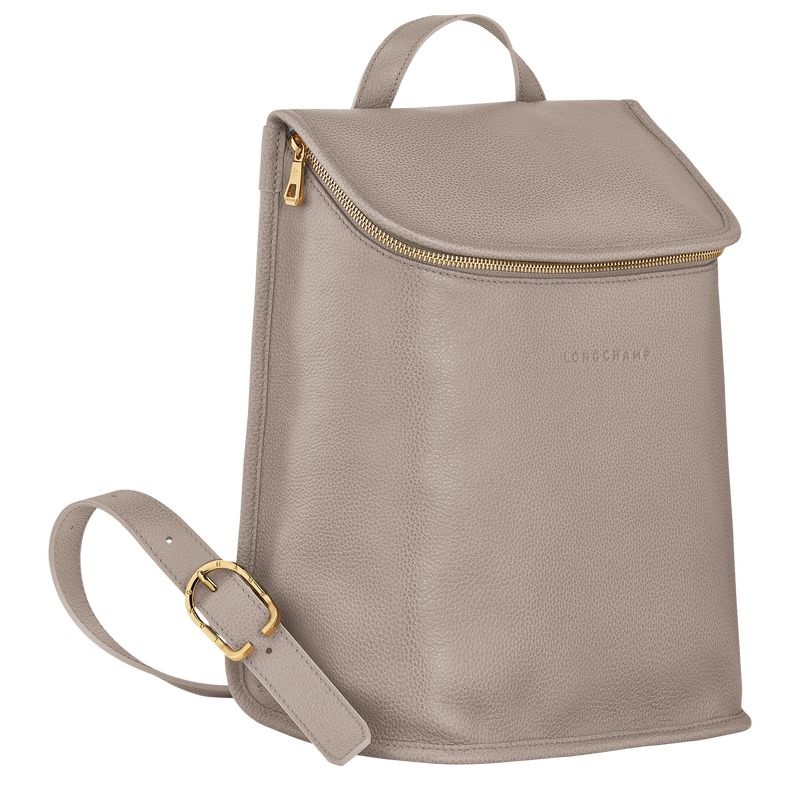 Grey Longchamp Le Foulonné Women's Backpacks | 5169-PZLVA