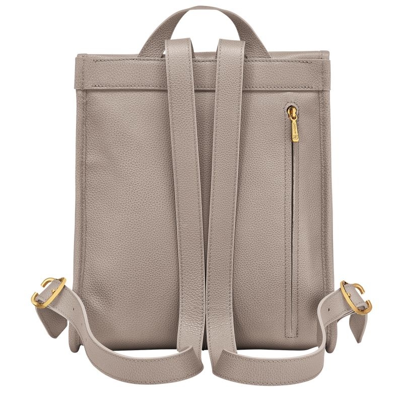 Grey Longchamp Le Foulonné Women's Backpacks | 5169-PZLVA