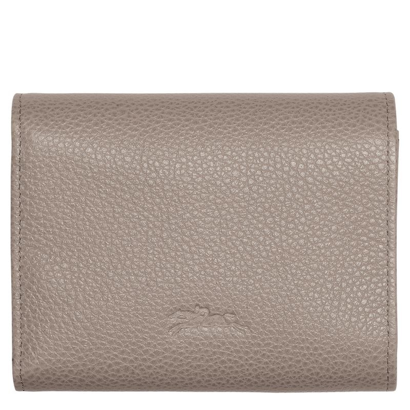 Grey Longchamp Le Foulonné Women's Wallet | 8946-ADRQL