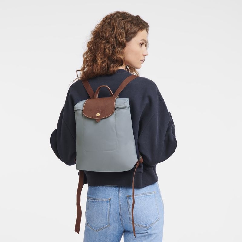 Grey Longchamp Le Pliage Original M Women's Backpacks | 6427-ORCHV