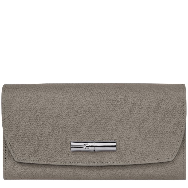 Grey Longchamp Roseau Continental Women\'s Wallet | 8156-MEPBU