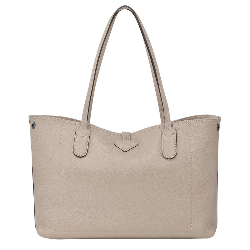 Grey Longchamp Roseau Essential L Women's Tote Bags | 7128-YKDMX