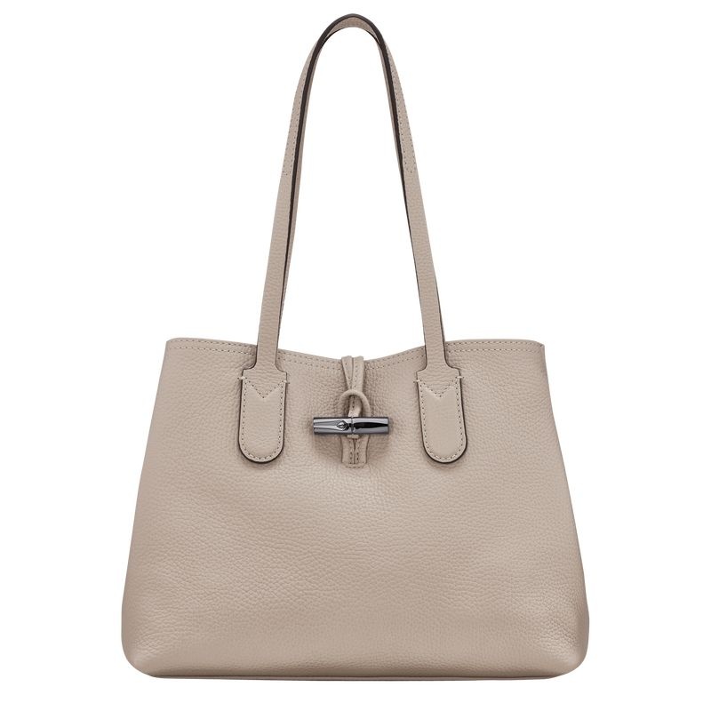 Grey Longchamp Roseau Essential M Women\'s Tote Bags | 1950-KJYRN