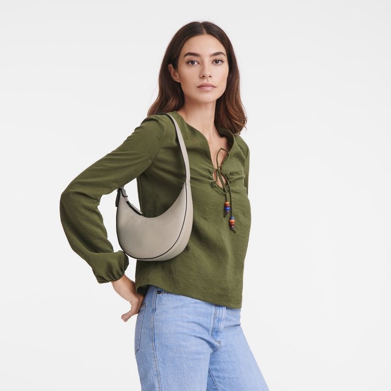 Grey Longchamp Roseau Essential S Women's Hobo Bag | 0614-ABKFX