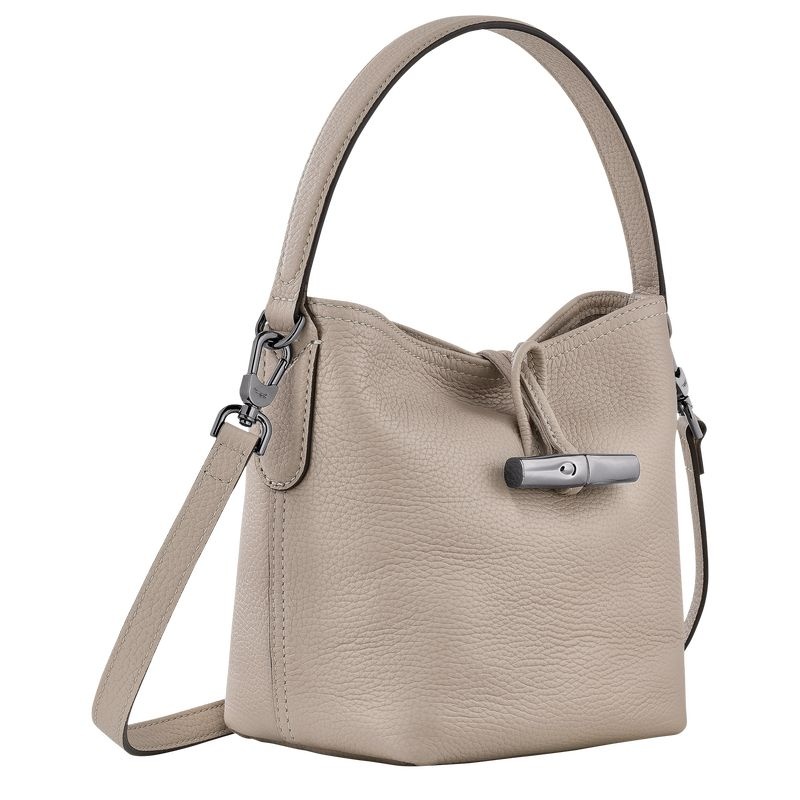 Grey Longchamp Roseau Essential XS Women's Bucket Bags | 2049-YQAUX