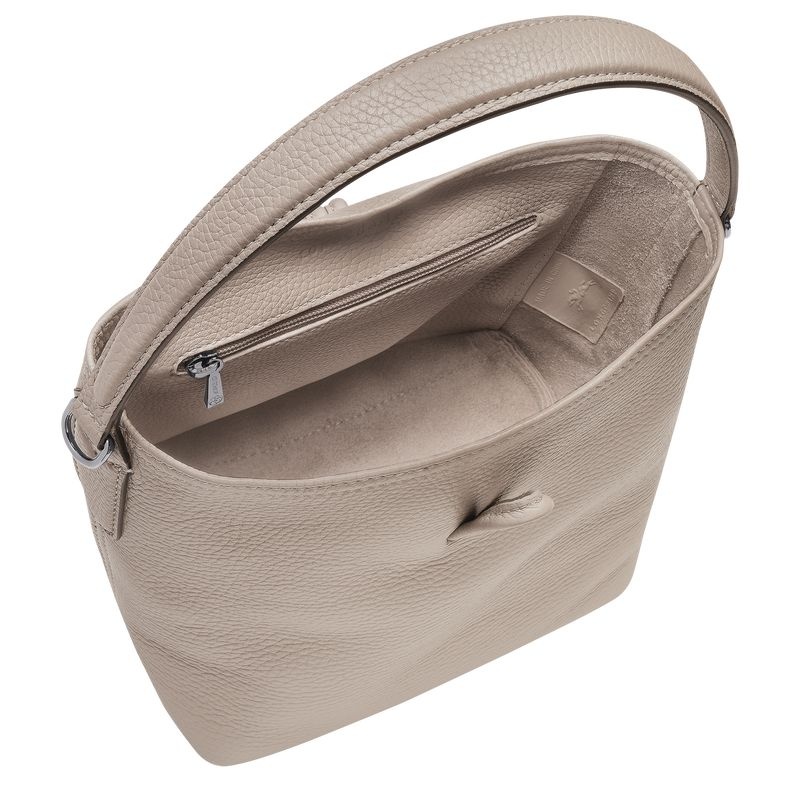 Grey Longchamp Roseau Essential XS Women's Bucket Bags | 2049-YQAUX