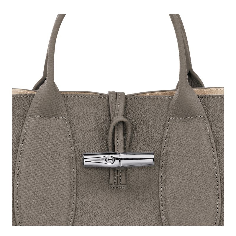 Grey Longchamp Roseau M Women's Handbag | 5708-VLUHF