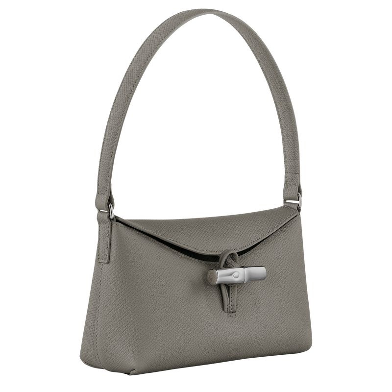 Grey Longchamp Roseau S Women's Hobo Bag | 1534-UNAXP