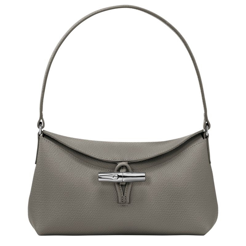 Grey Longchamp Roseau S Women\'s Hobo Bag | 1534-UNAXP