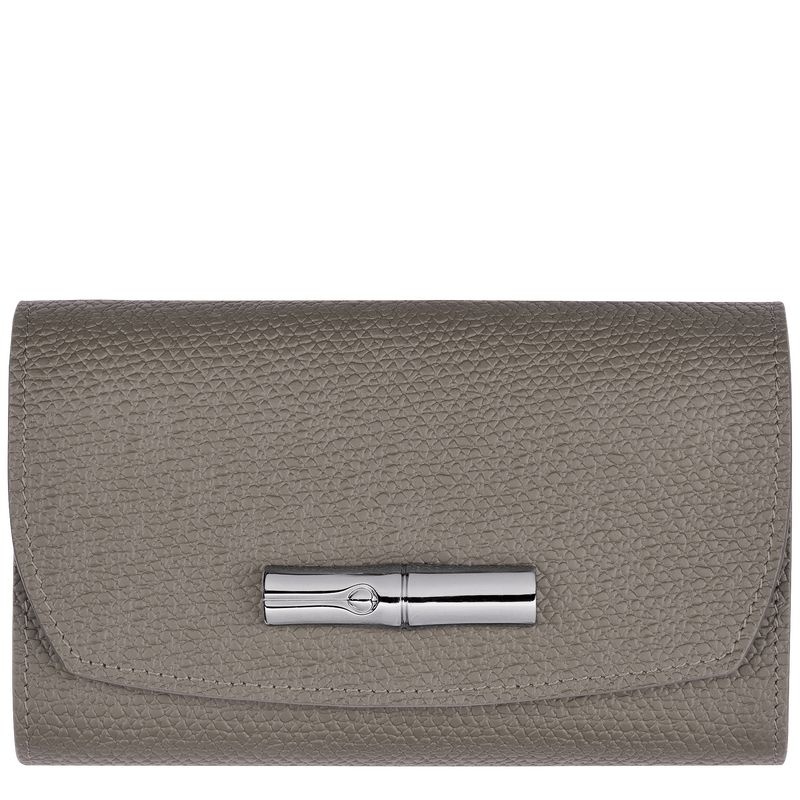 Grey Longchamp Roseau Women\'s Wallet | 3704-YWXIG