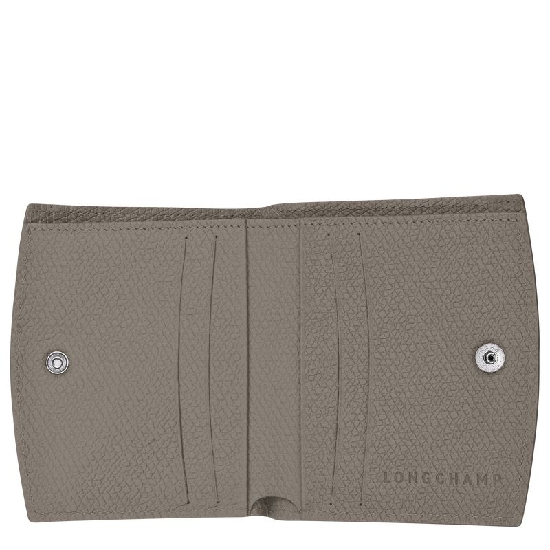 Grey Longchamp Roseau Women's Wallet | 9320-VWHMF