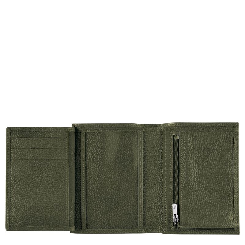 Khaki Longchamp Le Foulonné Women's Wallet | 1945-XDKWI