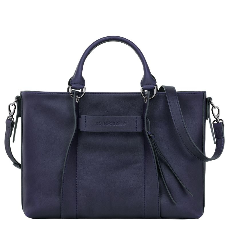 Navy Longchamp 3D L Women\'s Handbag | 1740-MIKQS