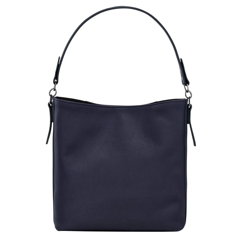 Navy Longchamp 3D M Women's Hobo Bag | 2416-BPZFV