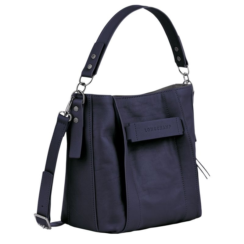 Navy Longchamp 3D S Women's Crossbody Bags | 2468-KNCQM