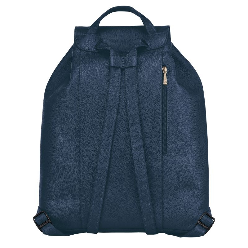 Navy Longchamp Le Foulonné Women's Backpacks | 5781-BJOGA