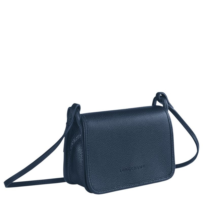 Navy Longchamp Le Foulonné XS Women's Clutch Bag | 5120-GQKYL