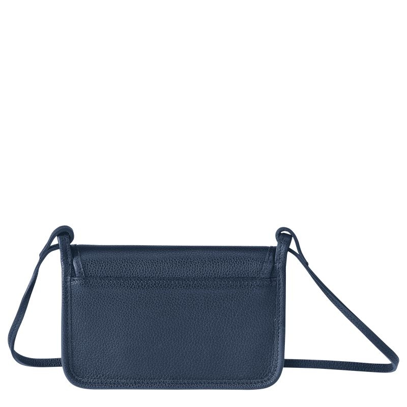 Navy Longchamp Le Foulonné XS Women's Clutch Bag | 5120-GQKYL