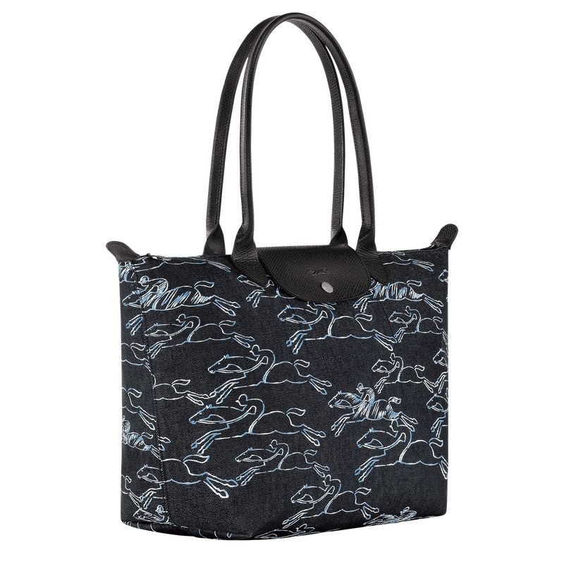 Navy Longchamp Le Pliage Collection L Women's Tote Bags | 2915-SRNYD