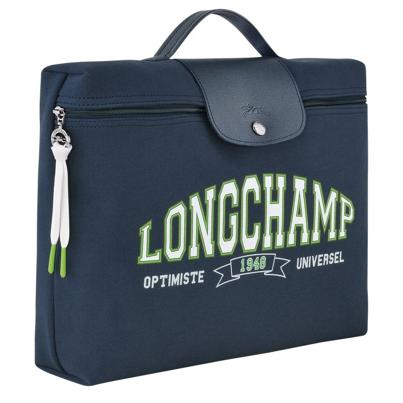 Navy Longchamp Le Pliage Collection Women's Briefcase | 1048-AQFGR