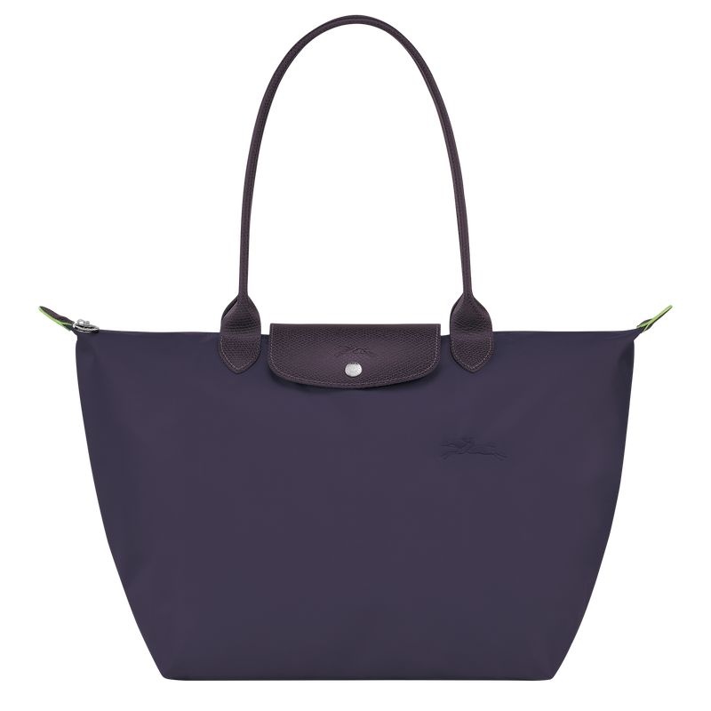 Navy Longchamp Le Pliage Green L Women\'s Tote Bags | 0573-DAUOK