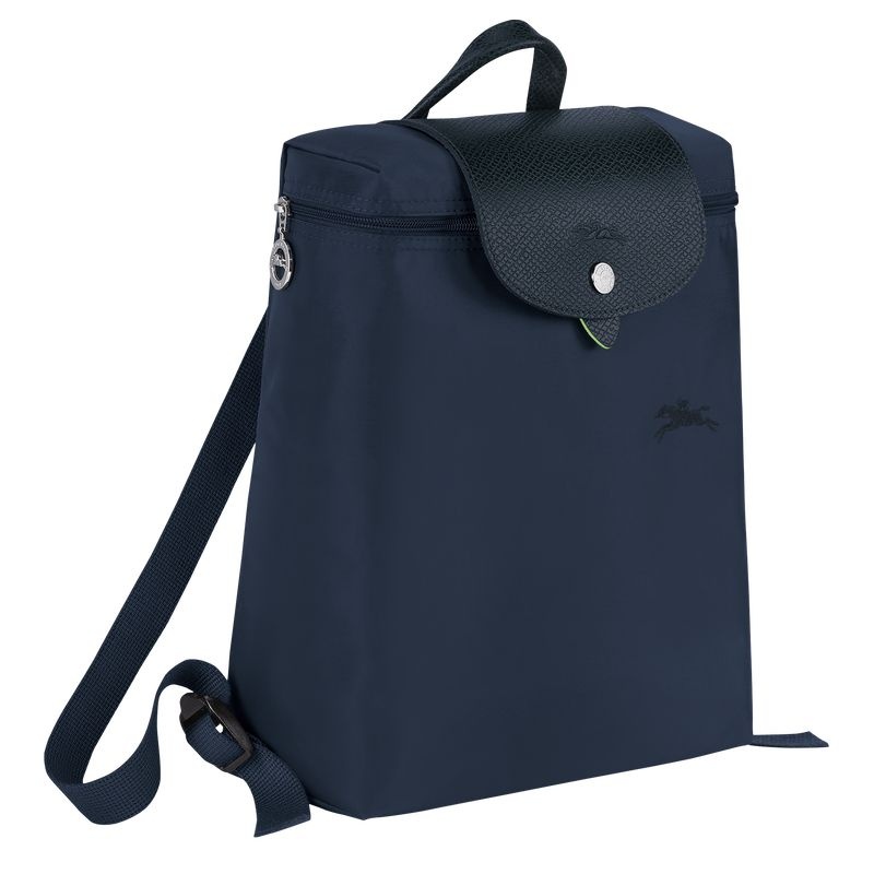 Navy Longchamp Le Pliage Green M Men's Backpacks | 9813-NKAID