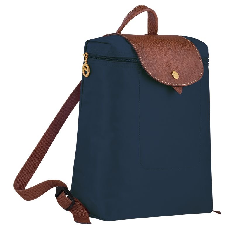 Navy Longchamp Le Pliage Original M Women's Backpacks | 2738-EZMPD