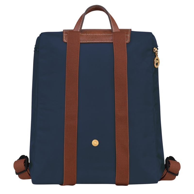 Navy Longchamp Le Pliage Original M Women's Backpacks | 2738-EZMPD