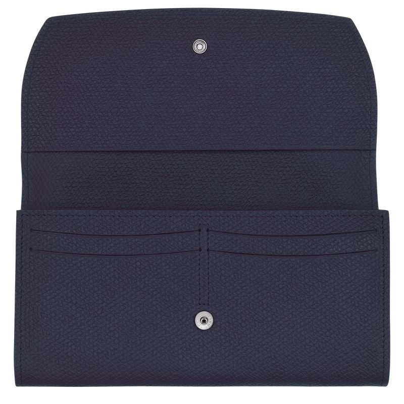 Navy Longchamp Roseau Continental Women's Wallet | 8216-FJHOK