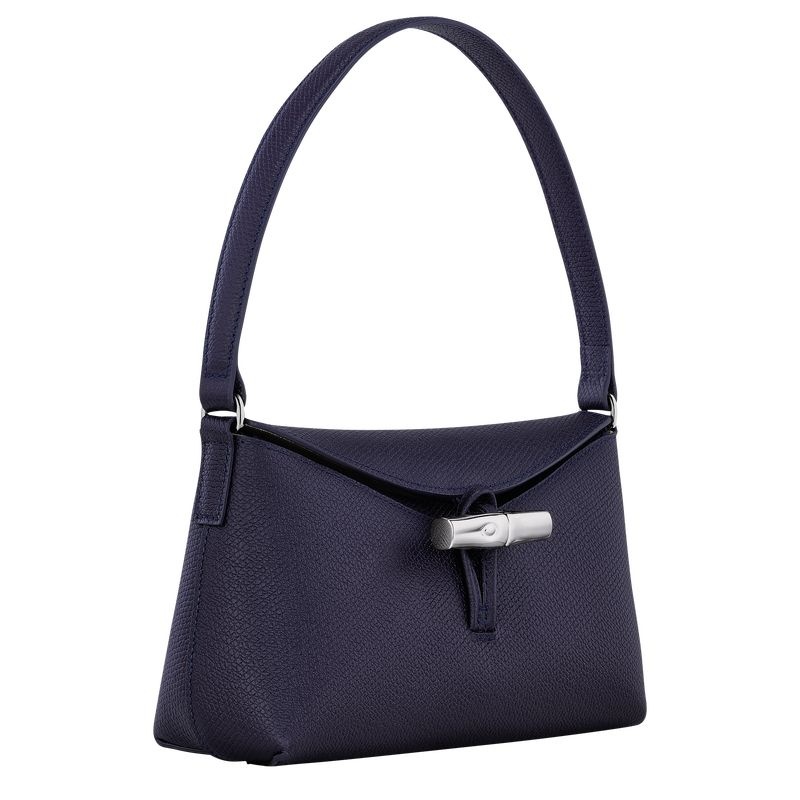 Navy Longchamp Roseau S Women's Hobo Bag | 1652-UZJBT