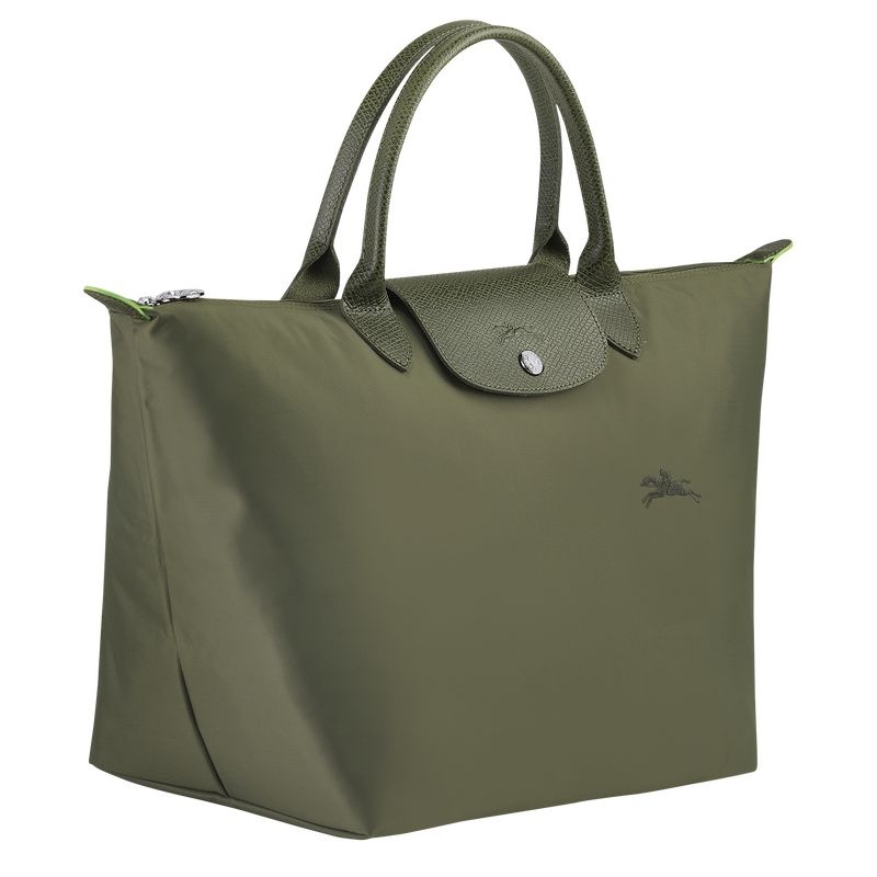 Olive Longchamp Le Pliage Green M Women's Handbag | 1698-OAJYL