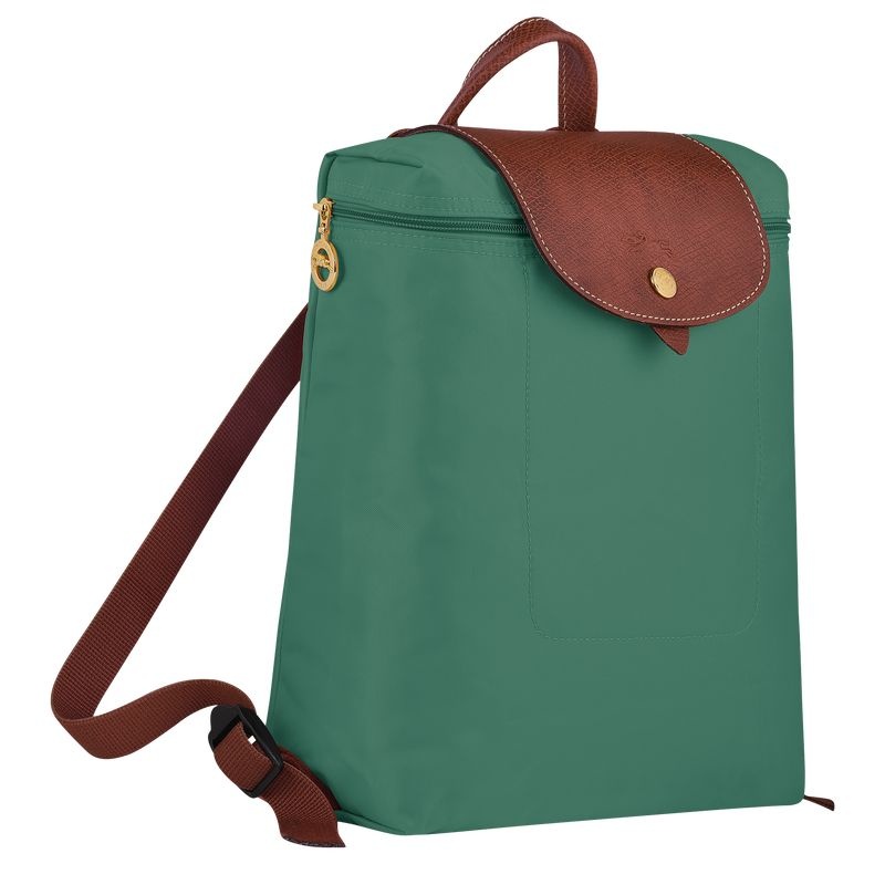 Olive Longchamp Le Pliage Original M Women's Backpacks | 4762-WGYFL