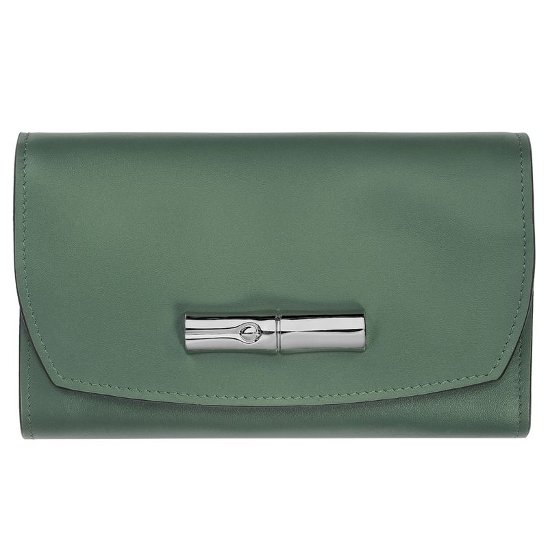 Olive Longchamp Roseau Women\'s Wallet | 1609-UTZCP