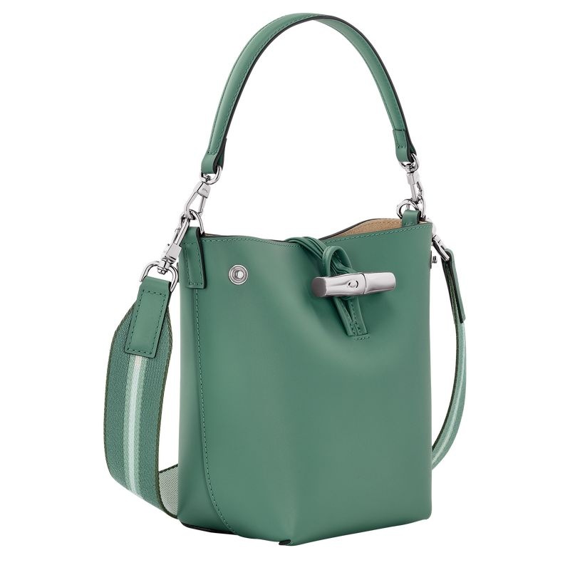 Olive Longchamp Roseau XS Women's Bucket Bags | 6584-UXHLA