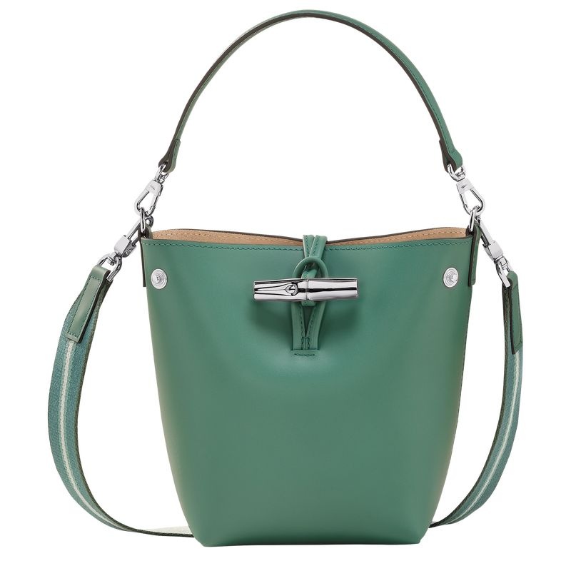 Olive Longchamp Roseau XS Women\'s Bucket Bags | 6584-UXHLA