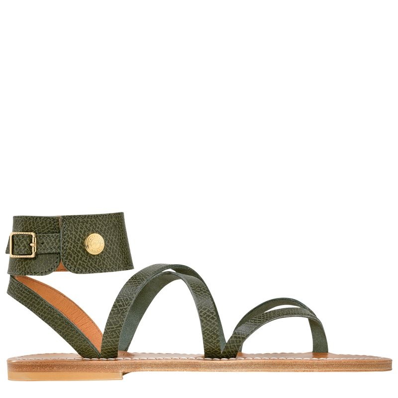 Olive Longchamp x K.Jacques Sandals Women\'s Sandals | 4865-PVLAB