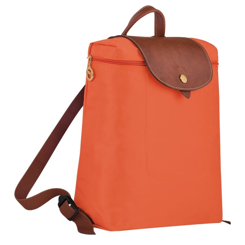 Orange Longchamp Le Pliage Original M Women's Backpacks | 1860-ZNBWJ