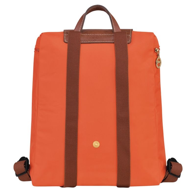 Orange Longchamp Le Pliage Original M Women's Backpacks | 1860-ZNBWJ