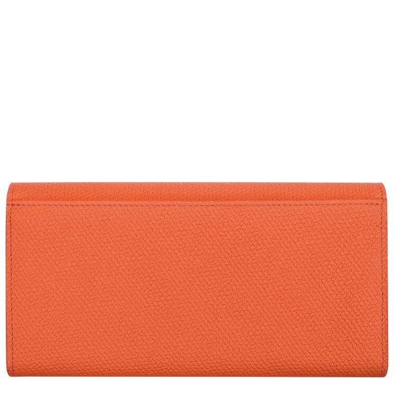 Orange Longchamp Roseau Continental Women's Wallet | 8072-DOSTU