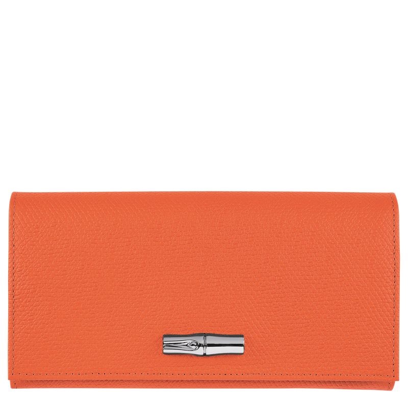 Orange Longchamp Roseau Continental Women\'s Wallet | 8072-DOSTU