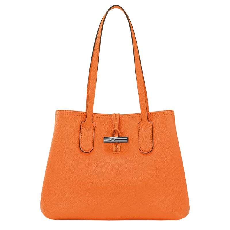 Orange Longchamp Roseau Essential M Women\'s Tote Bags | 6351-JNUIK