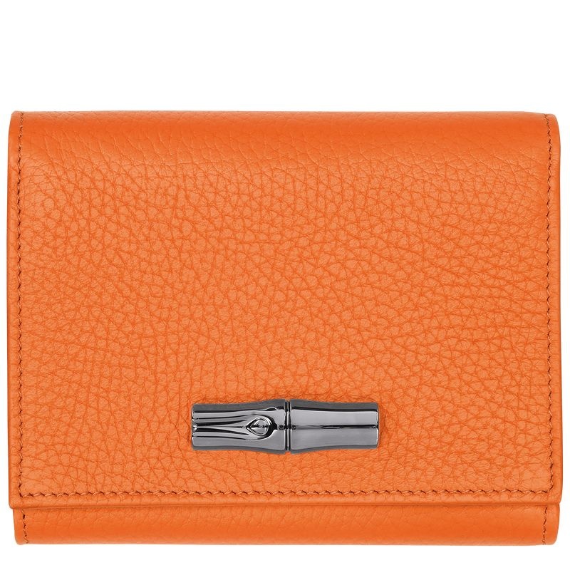 Orange Longchamp Roseau Essential Women\'s Wallet | 6935-HXZBY